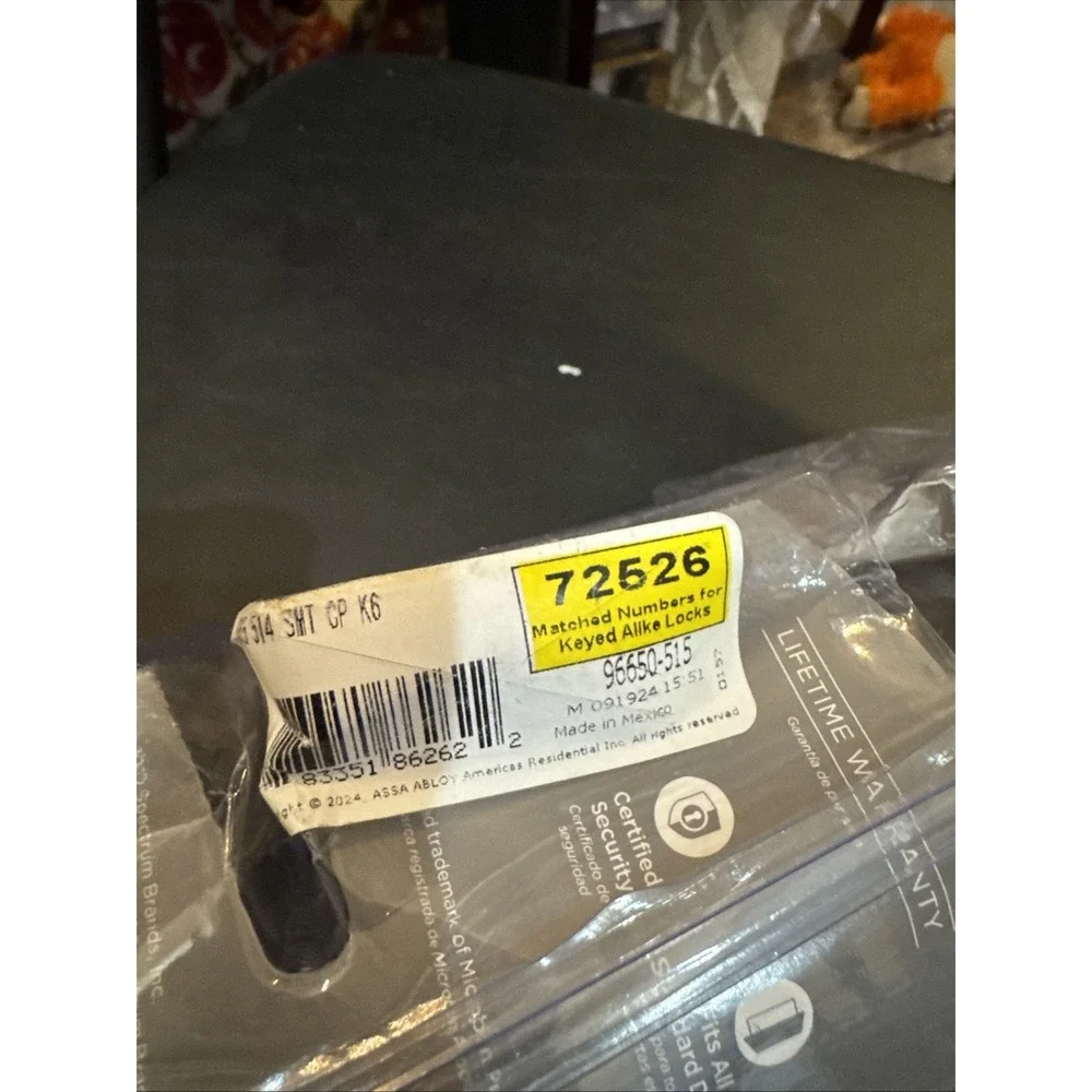 Kwikset Double Cylinder‎ Deadbolt Metal Matte Black 96650-515